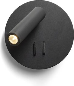 RENDL THALIA nástěnná černá satinovaný akryl 230V LED 6+3W 3000K