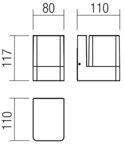 Redo 90489 - LED Kültéri fali lámpa TOK LED/9,4W/230V IP44 antracit