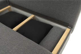 Sarokülőgarnitúra, szürke/fekete, balos, MEXX