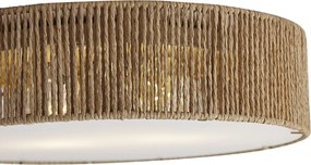 Japandi mennyezeti lámpa természetes színben, 38 cm-es búrával, 2 égős - Luz