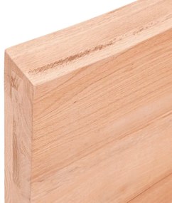 világosbarna kezelt tömör fa fürdőszobai pult 140x50x(2-6) cm