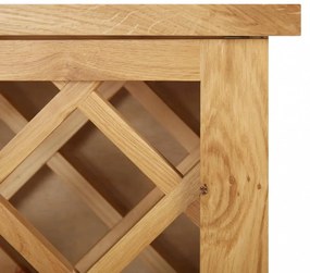 tömör tölgyfa bortartó szekrény 11 palackhoz 80 x 32 x 80 cm