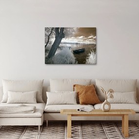 Egy csónak képe a tavon (70x50 cm)