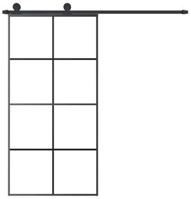 ESG üveg-alumínium tolóajtó fémszerelvény-szettel 102,5x205 cm