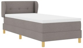 Boxspring Ágy Mattal Szürke, 90x200 cm, Szövet