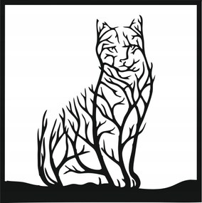 Vászonkép 3D Fali Dekoráció otthonra 65 CM Macska Dekorációs panel