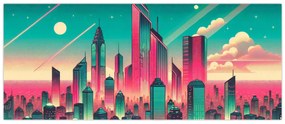 Kép – Nagyváros pop-art stílusban (120x50 cm)
