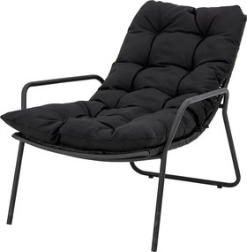 Fekete kerti napozóágy lábtartóval Boel - Bloomingville