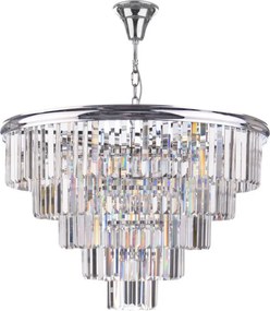 DAR LIGHTING EUL1250 EULALIA Kristály Függesztett Lámpa Csiszolt Króm E14 IP20