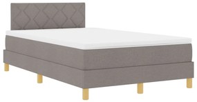 Box Spring Ágy Matraccal &amp; LED Taupe 120x200 cm Szövet