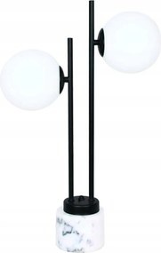 Aca Lighting asztali lámpa 2XE14 Quadro fekete fehér márvány IP20 36X14XM61CM