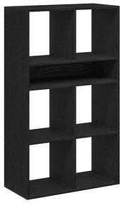 könyvszekrény fekete 66x31x112 cm szerelt fa