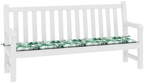 Kerti pad párna Virágos Zöld 200 x 50 x 4 cm Oxford szövet