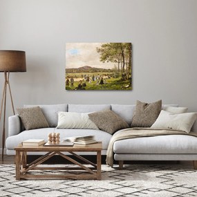 Kép - French 19th Century, Race Course at Longchamps, reprodukciók (70x50 cm)