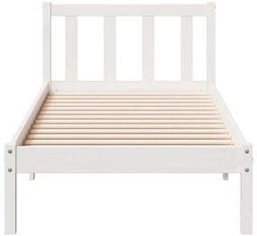 fehér tömör fenyő extra hosszú ágykeret matrac nélkül 100x220cm
