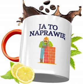 Narancssárga Bögre Építő Szakember Barkácsolónak, fényképes nyomattal