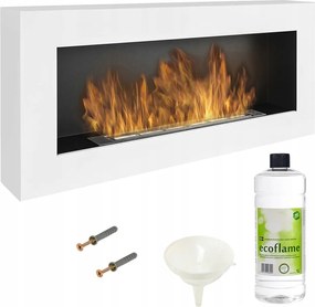 Biokandalló fehér Box 90x40 900x400 Falra Szerelhető Tűzszabályozó