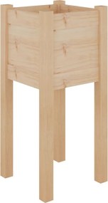 vidaXL tömör fenyőfa kerti virágtartó 31 x 31 x 70 cm