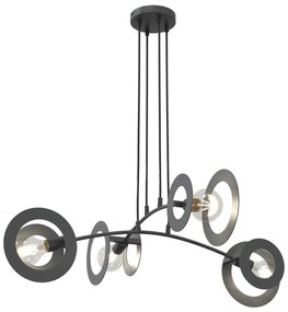 Csillár zsinóron EUFORIA 4xE27/15W/230V fekete