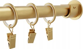 Függönykarnis Szimpla Üreges fém 19 mm arany Sárgaréz Matt Karika 120 cm