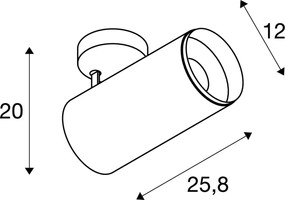 SLV NUMINOS® SPOT DALI XL 1005756 Felületi spotlámpa 1x36W/LED 4000K 3800LM