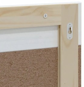 BERG fehér tömör fa fürdőszobatükör polccal 60 x 12 x 70 cm