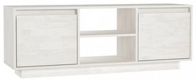 fehér tömör fenyőfa TV-szekrény 110 x 30 x 40 cm