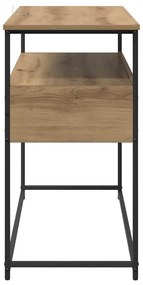 vidaXL Konzolasztal fiókkal Artisan tölgy 100 x 40 x 75 cm Faanyag