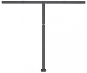 antracitszürke kézzel kihúzható LED-es napellenző 350 x 250 cm
