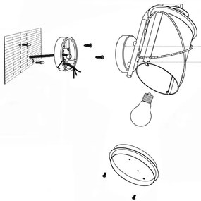 Eglo 94843 - Kültéri lámpa HILBURN 1xE27/60W/230V