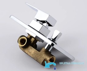 Zuhanyrendszer EYN PT94731 falba süllyesztett kivitelben, LED-világítással, több vízsugárral, króm és ezüst felülettel