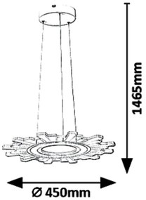 Rabalux 6210 - LED Csillár zsinóron FELICITY LED/30W/230V