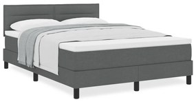 Box Spring Ágy Matraccal Sötétszürke 160x200 cm Szövet