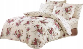 Ágyneműhuzat 200X220 Szatén Pamut 2 Párnahuzat 70X80 Virágos Ágyneműhuzat Garnitúra