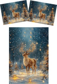 3D mikroszálas ágynemű STARLIGHT DEER színes Ágyneműhuzat mérete: 70 x 90 cm | 140 x 200 cm