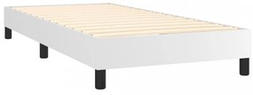 fehér műbőr ágykeret 80 x 200 cm
