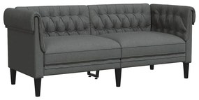 Chesterfield kanapé Sötétszürke 182.5 x 74.5 x 74.5 cm szövet