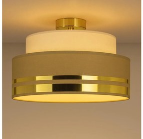 Mennyezeti lámpa TAMI 1xE27/60W/230V átm. 40 cm bézs/barna/arany