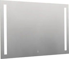 Szögletes tükör 120x70 cm LED világítással, fűtőfólia, érzékelő állítható hőmérséklettel 2700-6500K, IP44 ZIL12070TLEDS