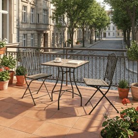 Kerti bútor szett 1+2, fém, kerámia mozaik, US1700 SET