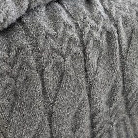 Szürke kötött takaró 150x200 cm Cable Knit – Bianca