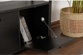 Fekete matt konzolasztal 29,5x120 cm Solace – Kalune Design