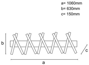 LED Dimmelhető felületre szerelhető csillár LED/125W/230V 3000-6500K + távirányítás