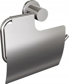WC-papír tartó, fedéllel, króm