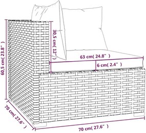 4 részes barna polyrattan kerti ülőgarnitúra párnákkal