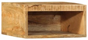 tömör nyers mangófa falra szerelhető TV-szekrény 40x30x19 cm