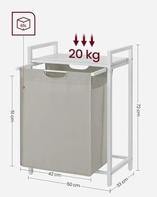 SPECA bézs szennyeskosár polccal