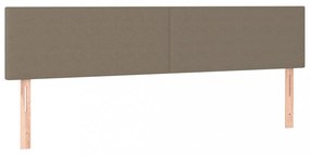 tópszínű szövet rugós és LED-es ágy matraccal 200 x 200 cm