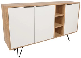 Konzolasztal Clara Console - Oak, Fehér