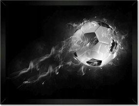 Poszterek keretben 40x30 Futball labda Tűz
